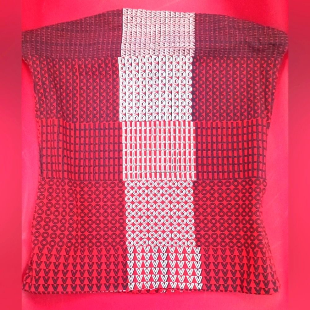 Red print tube top Sz S